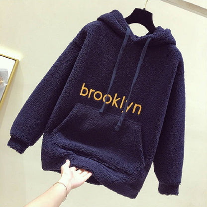 Damen Hoodie Kuschelig Bequem Lässig Grau
