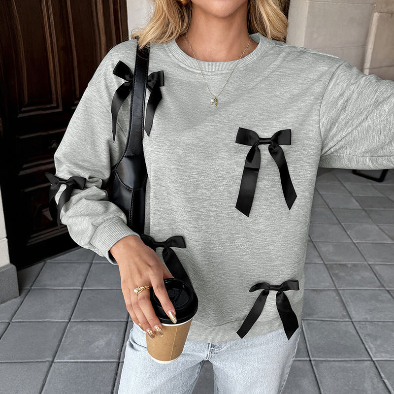 Damen Sweatshirt Dekoratives Satin Norvielle