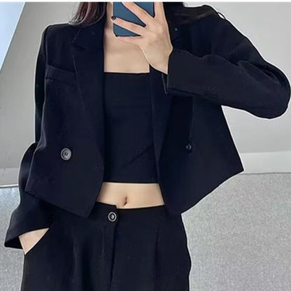 Damen Cropped Blazerjacke Modisch