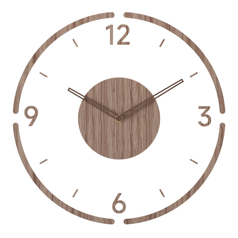 Nordora Holzwanduhr Lautlos Design