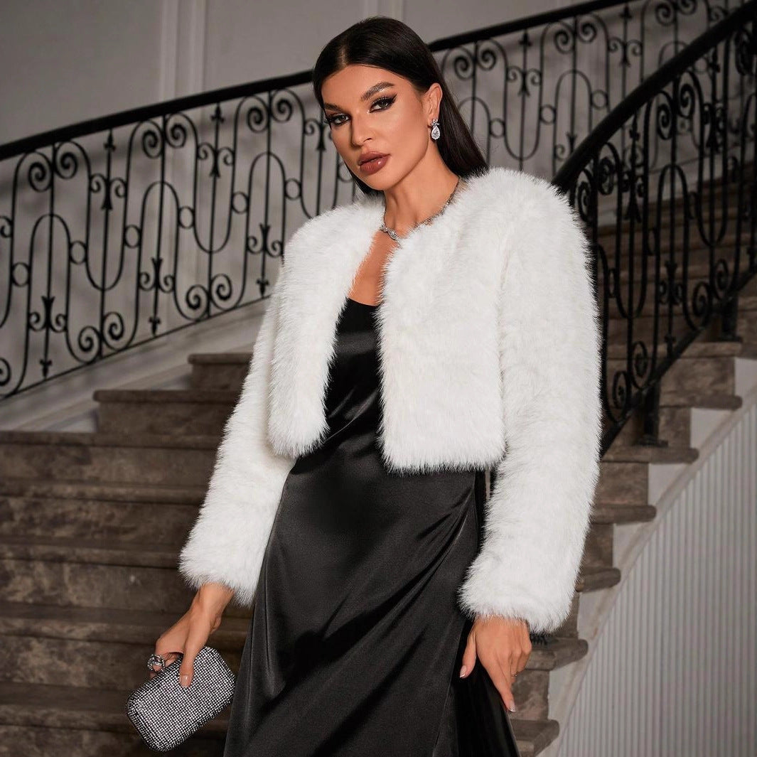 Damen Kurzjacke Flauschig Norvielle
