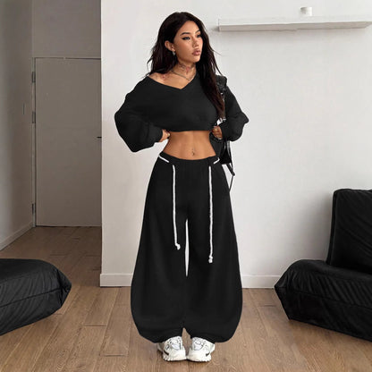 Damen Crop- und Hose Set Norvielle
