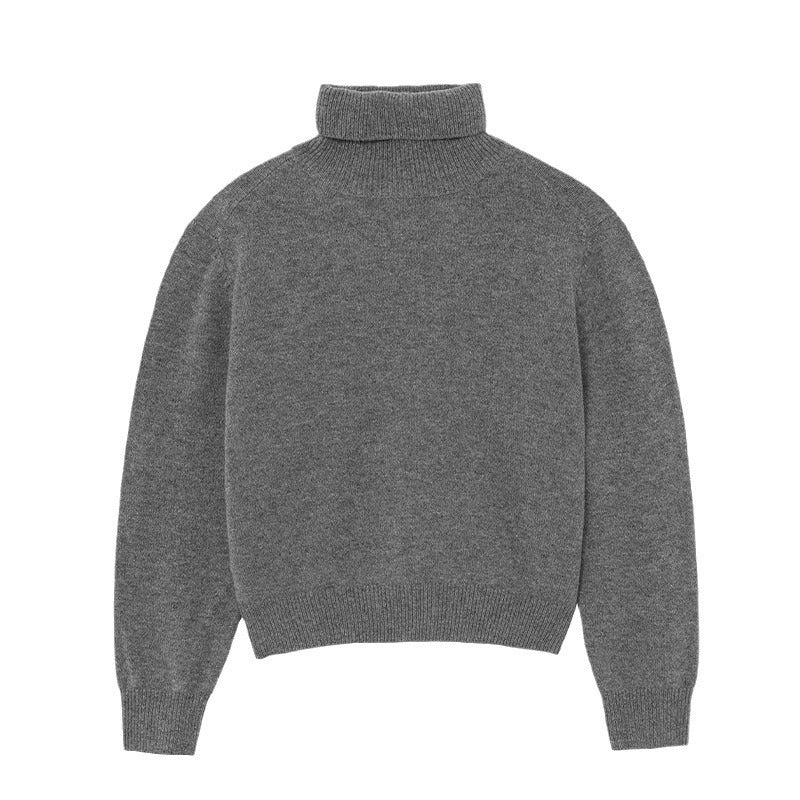 Damen Langarm-Pullover Hoher Kragen Norvielle