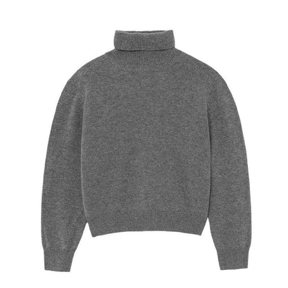 Damen Langarm-Pullover Hoher Kragen Norvielle