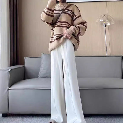 Damen Strickpants Weich Bund Rippstruktur Norvielle