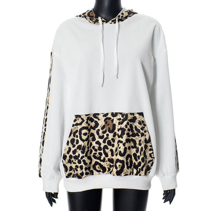 Damen Kapuzenpullover Leopardenmuster Lässiger Schnitt Norvielle