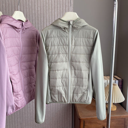 Damen Hybrid-Jacke Leicht Kapuze Isolierung Norvielle