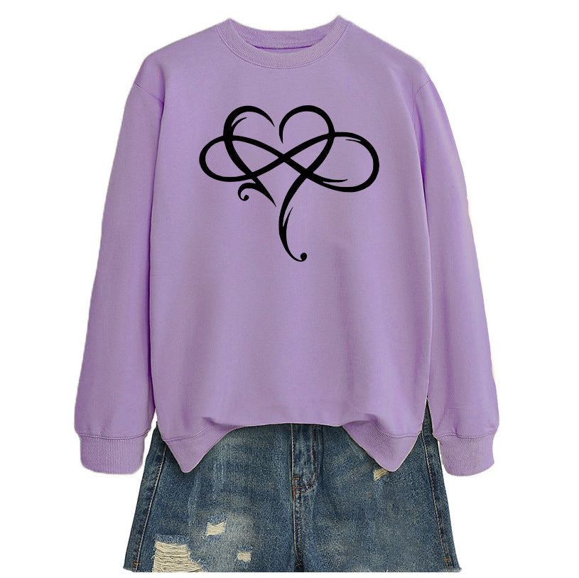 Damen Sweatshirt Herzdesign Entspannt Norvielle