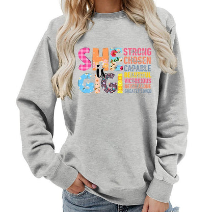 Damen Sweatshirt Inspirierendes Text-Design Norvielle