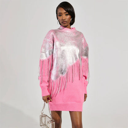 Damen Pullover mit Glitzerfransen Norvielle - Norvielle