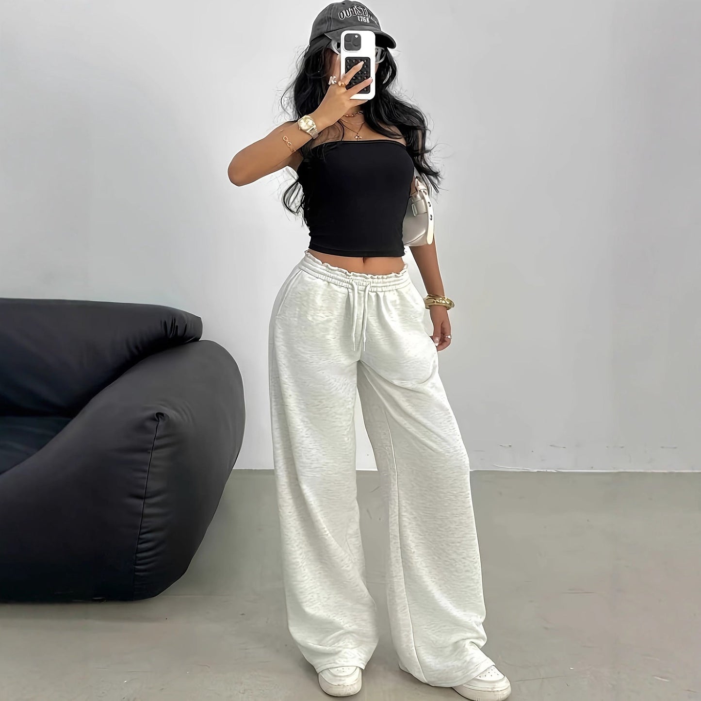 Damen Sporthose Weite Baumwolle