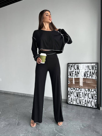 Damen Lounge-Set Weites Norvielle-Kleid aus Baumwolle mit weitem
