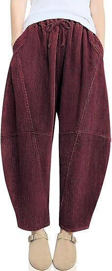 Damen High-Waist Freizeithose Kordelzug Beige