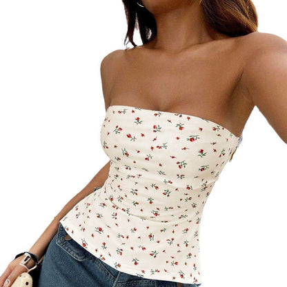 Damen Bustier Elastisch Floralmuster Norvielle