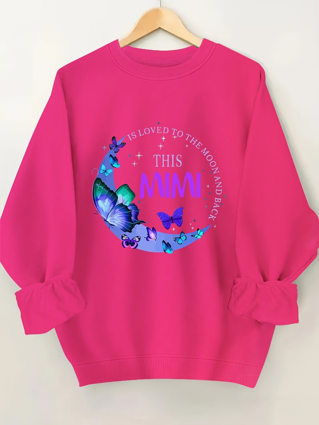 Damen Sweatshirt Grafikdesign Baumwolle