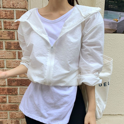 Damen Leichte Kapuzenjacke Funktionales Material Norvielle