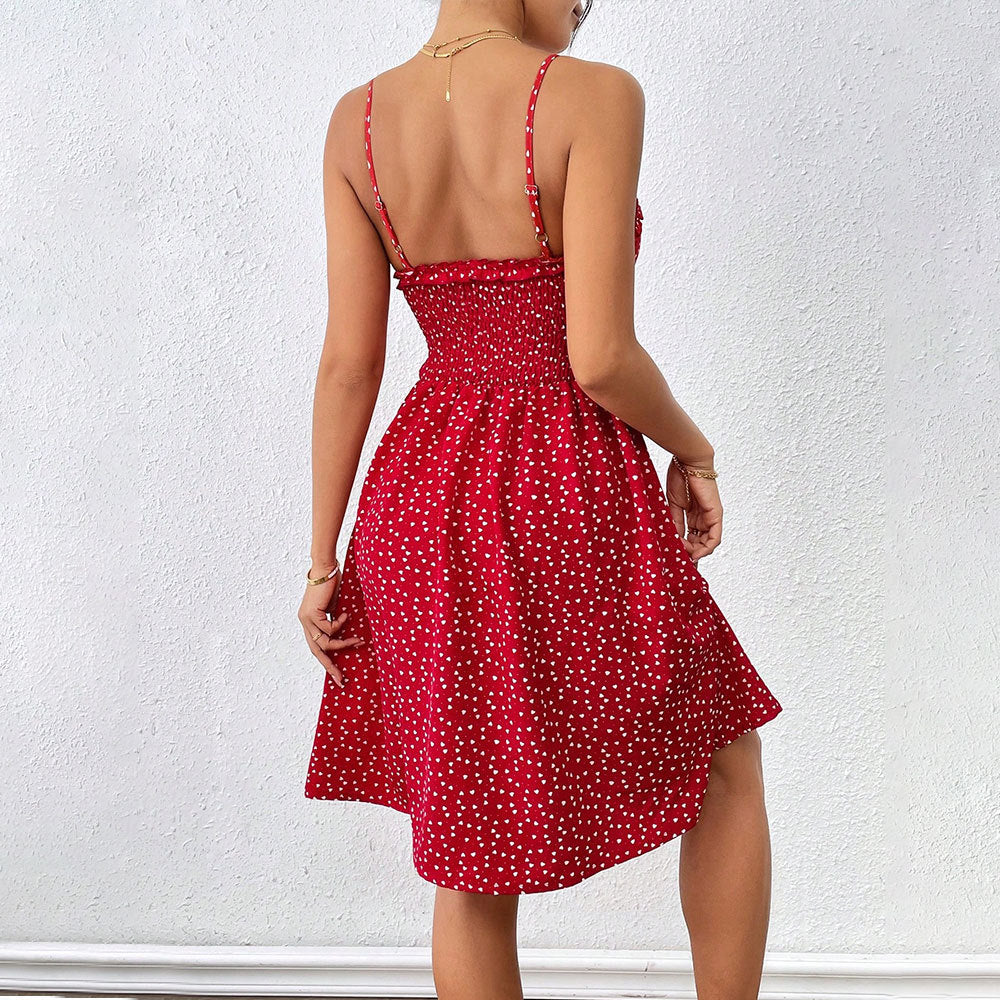 Damen Minikleid Luftiger Schnitt Rüschendetail Norvielle