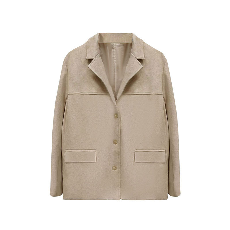 Damen Blazerjacke Mikrofaser Weich