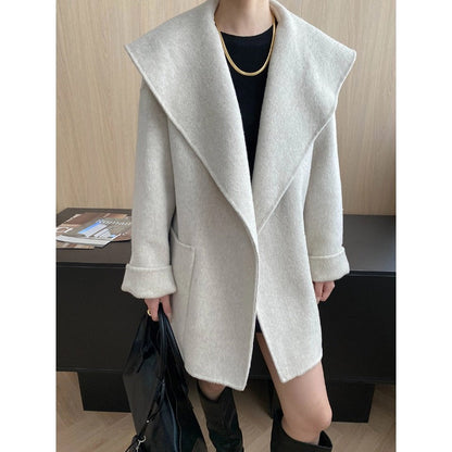 Damen Oversized-Mantel mit Revers und Taschen Norvielle