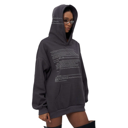 Damen Oversized Hoodie Norvielle Moderner Schriftzug