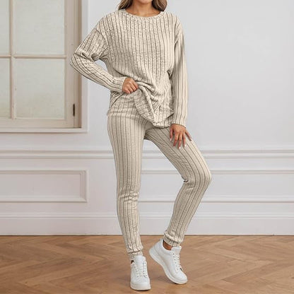 Damen Strickensemble Rippenstruktur Norvielle