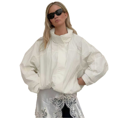 Damen Oversized-Jacke Hochkragen Innovativ Norvielle