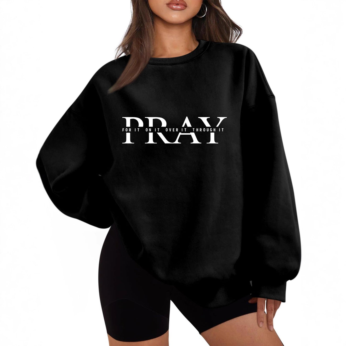 Damen Oversized Sweatshirt mit Aufdruck Norvielle