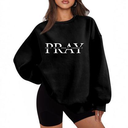 Damen Oversized Sweatshirt mit Aufdruck Norvielle