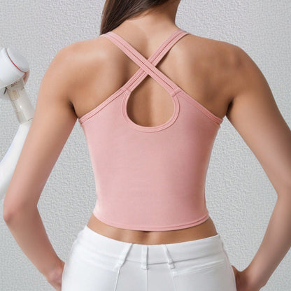 Damen Sporttanktop Slim Fit Dekorative Träger Norvielle