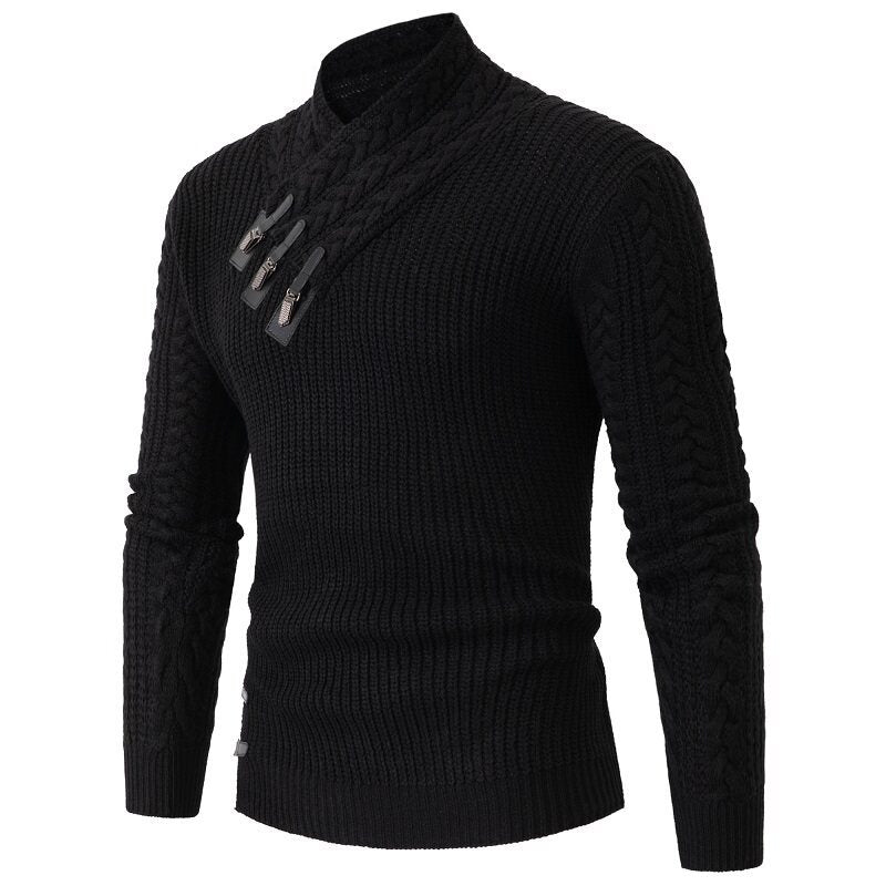 Herren Strickpullover Elegantes Zopfmuster Komfort