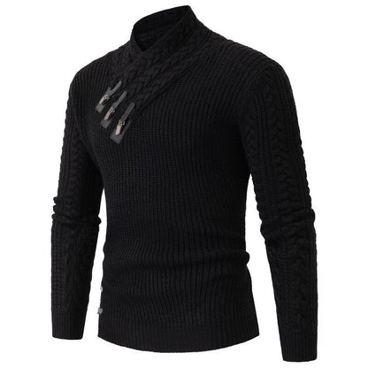 Herren Strickpullover Elegantes Zopfmuster Komfort
