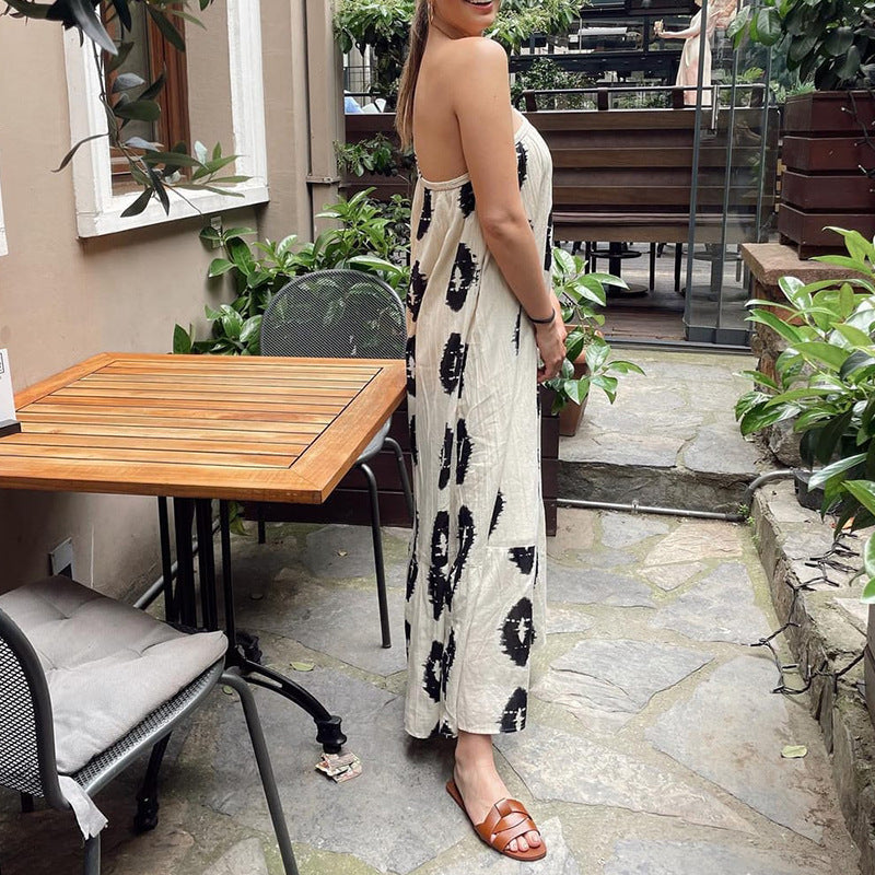 Damen Jumpsuit Einseitig Muster Norvielle