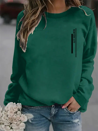 Damen Sweatshirt Städte-Aufdruck Norvielle