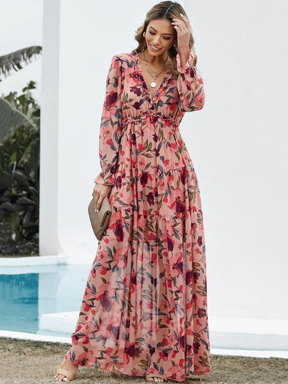 Damen Maxikleid Floralmuster Norvielle