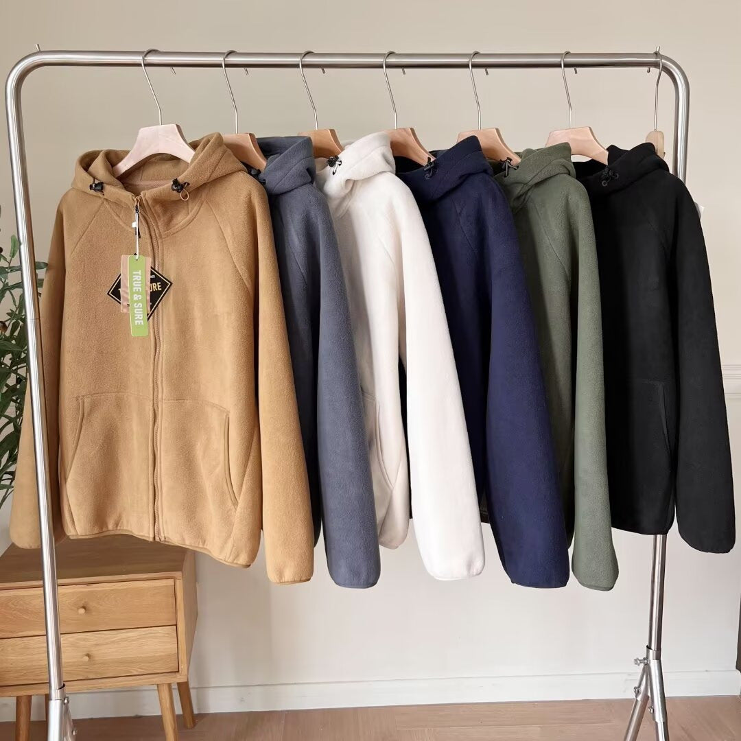 Damen Fleecejacke Mit Kapuze Warm Norvielle