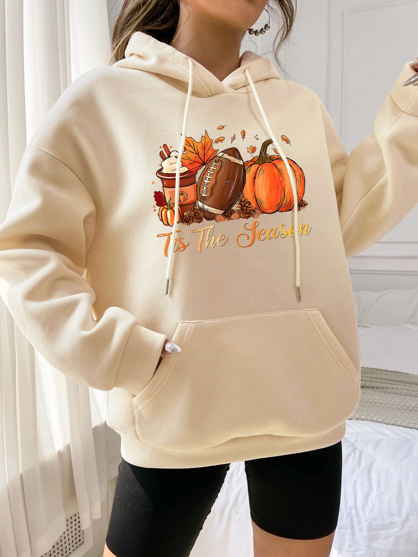 Damen Kapuzenpullover Herbstlich Gemütlich Norvielle - Norvielle