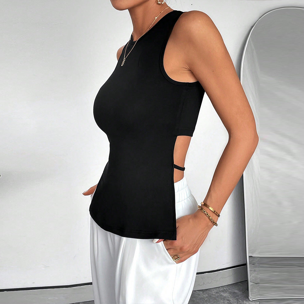 Damen Sporttanktop Mit Cut-Out Norvielle - Norvielle