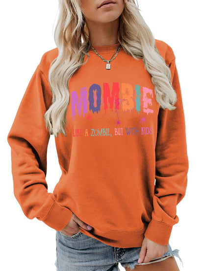 Damen Sweatshirt Zombie Motiv Norvielle