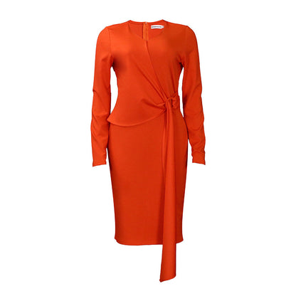 Damen Wickelkleid Elegante Drapierung Taillengürtel Norvielle