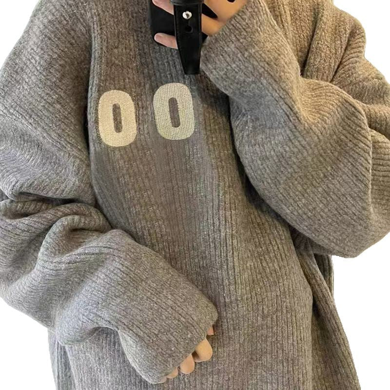 Damen Oversized Strickpullover Ribstruktur Norvielle