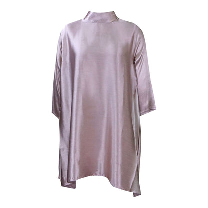 Damen Tunika Satin-Look Hochkragen Norvielle