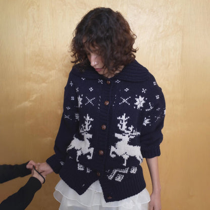 Damen Strickjacke Grafisches Muster Norvielle