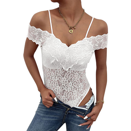 Damen Spitzenbody Off-Shoulder-Design Norvielle