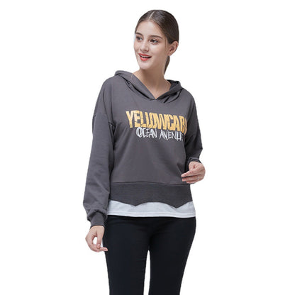 Damen Cropped Hoodie mit Grafiken Norvielle