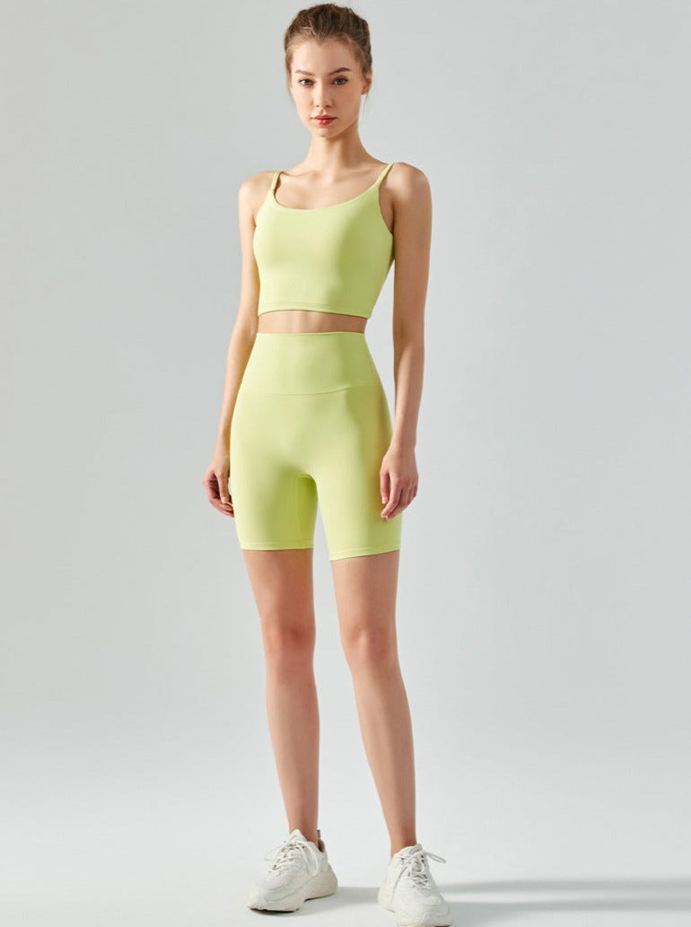 Damen Nahtlose High-Waist Biker Shorts