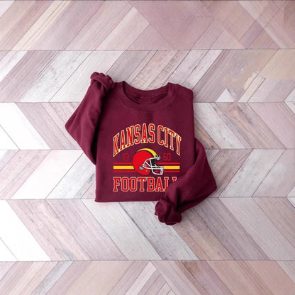 Damen Oversized Sweatshirt Football-Motiv Norvielle