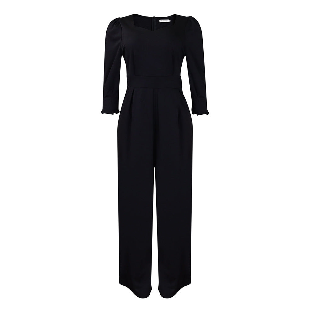 Damen Jumpsuit V-Ausschnitt Tailliert Norvielle