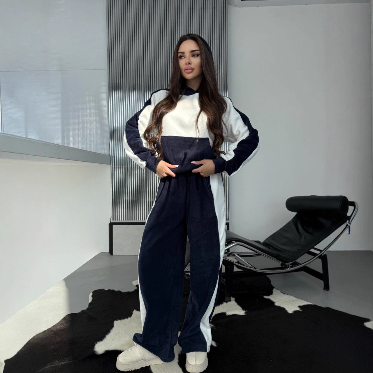 Damen Fleece Set Mit Abgesetzten Details Norvielle - Norvielle