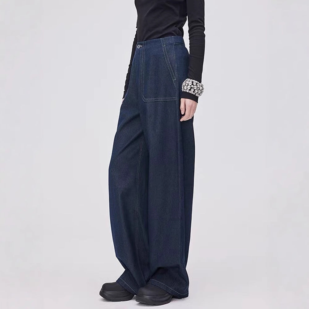 Damen Jeans Weite Bein Hohes Bund Norvielle