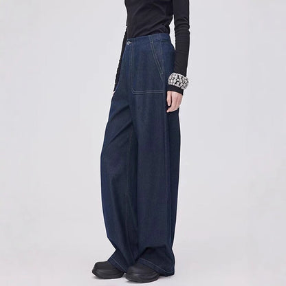 Damen Jeans Weite Bein Hohes Bund Norvielle
